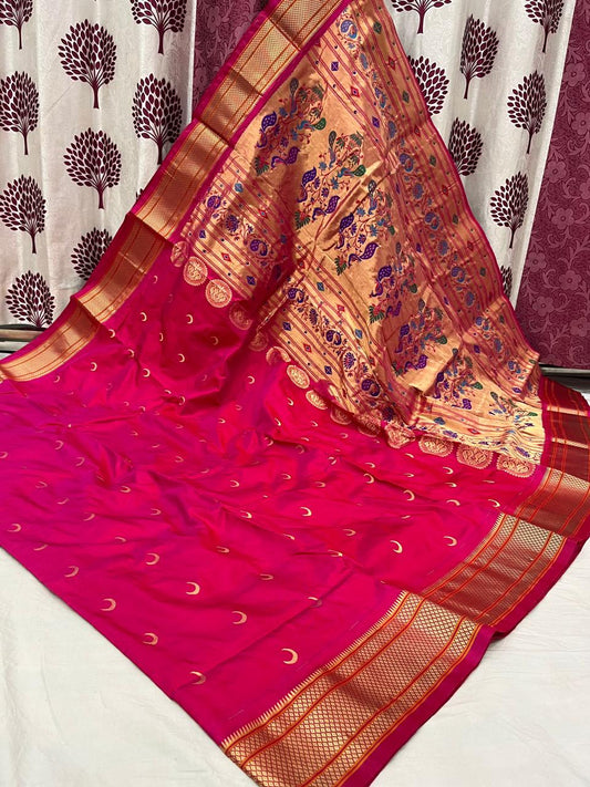 Kalanjali Chandrakor pure silk paithani
