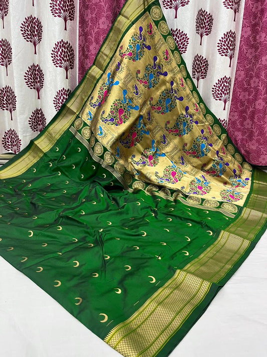 Kalanjali Chandrakor pure silk paithani