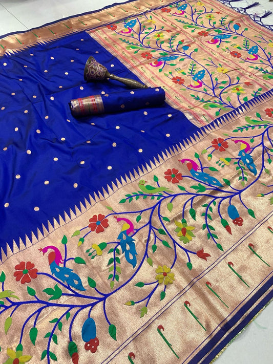 Big Border Peacock Paithani