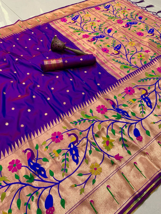 Big Border Peacock Paithani