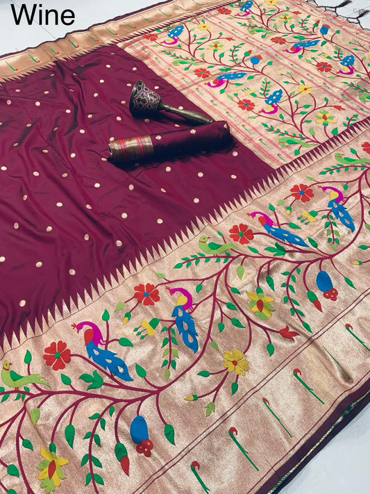 Big Border Peacock Paithani