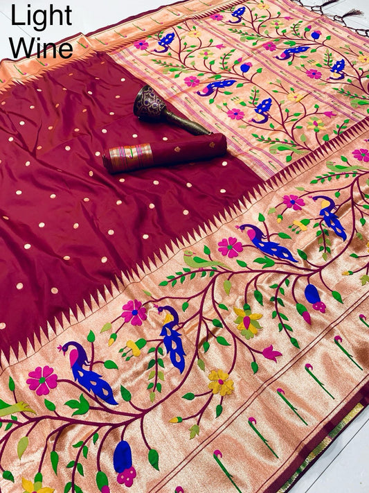 Big Border Peacock Paithani