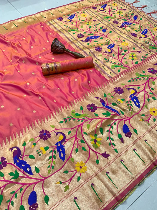 Big Border Peacock Paithani