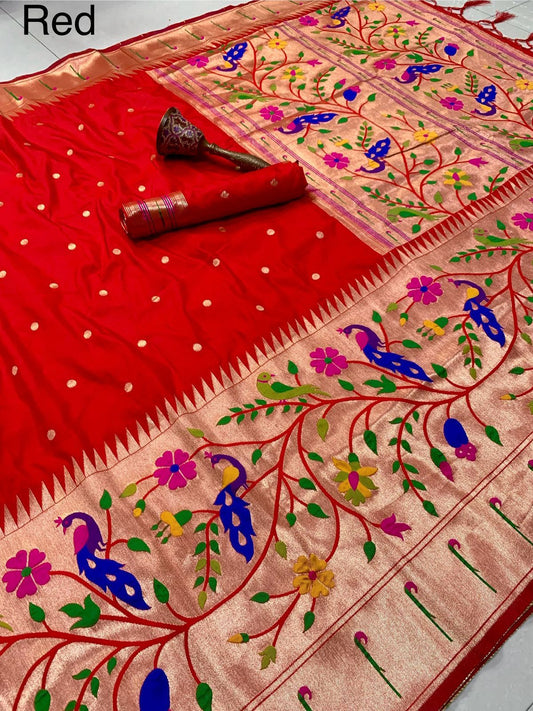 Big Border Peacock Paithani