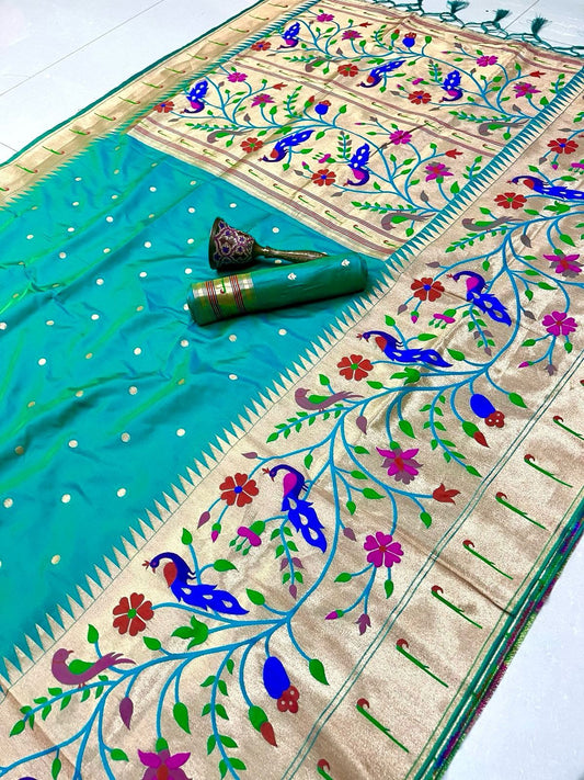 Big Border Peacock Paithani