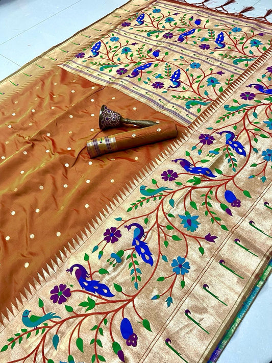 Big Border Peacock Paithani