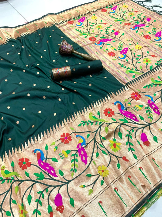Big Border Peacock Paithani