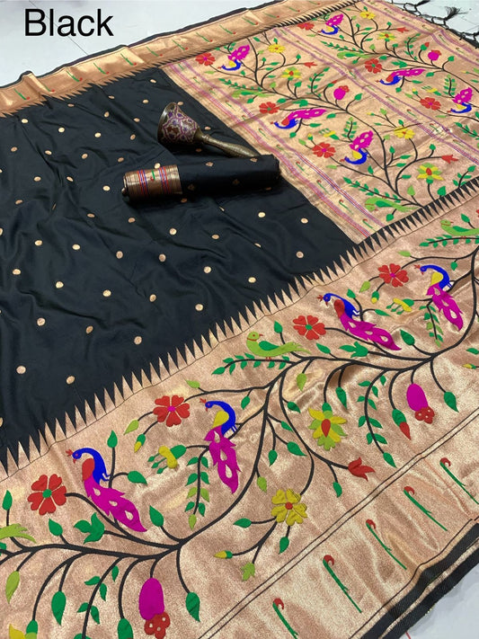 Big Border Peacock Paithani