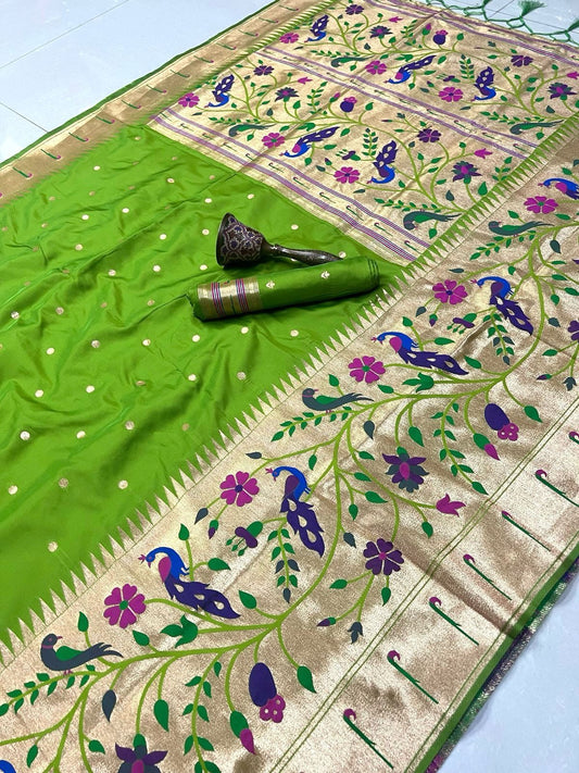 Big Border Peacock Paithani