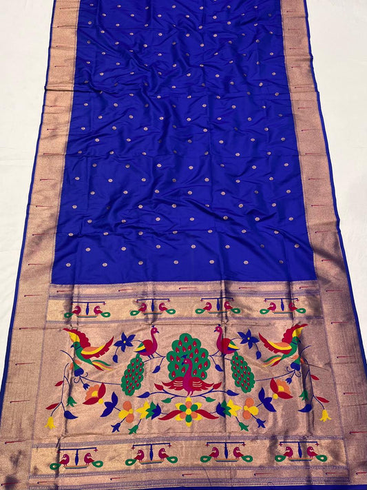 Soft Silk Muniya Paithani Saree