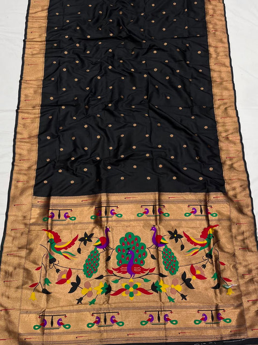 Soft Silk Muniya Paithani Saree
