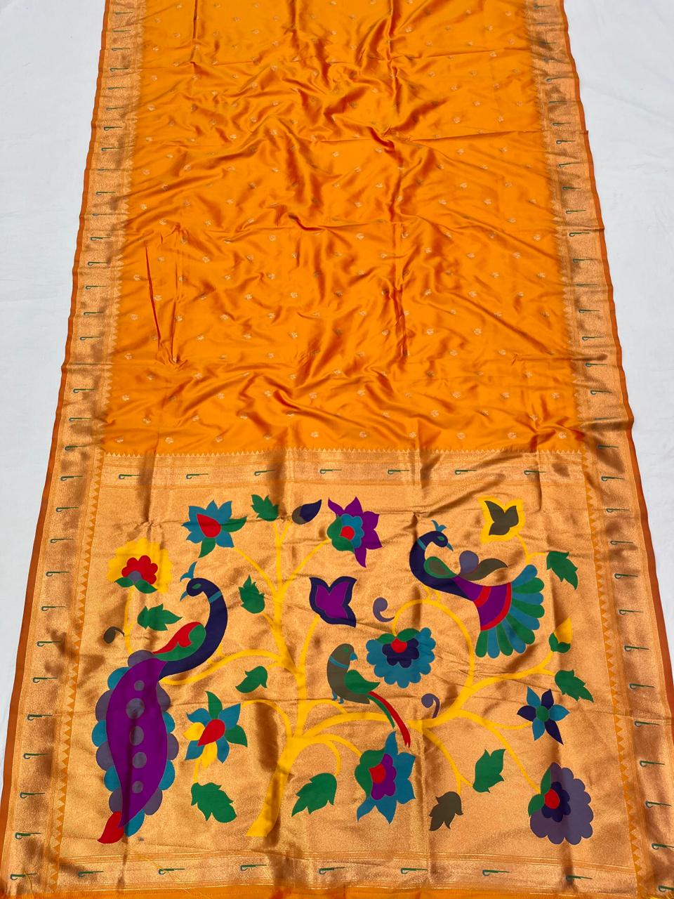 Soft Silk Muniya Paithani Saree