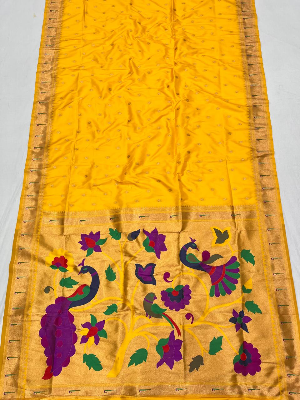 Soft Silk Muniya Paithani Saree