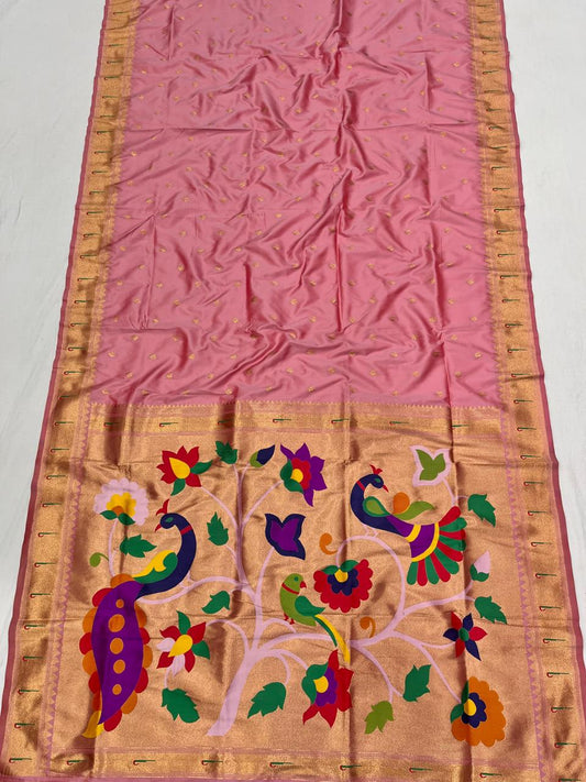 Soft Silk Muniya Paithani Saree