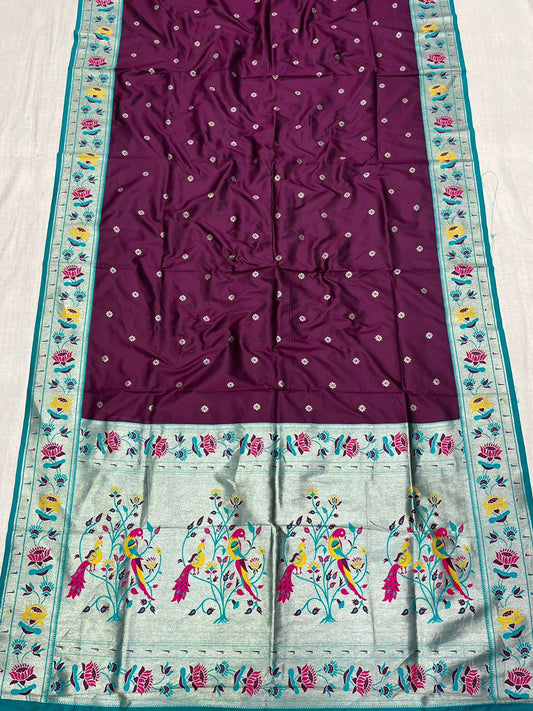 Lotus Border Paithani