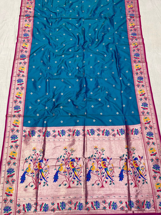 Lotus Border Paithani