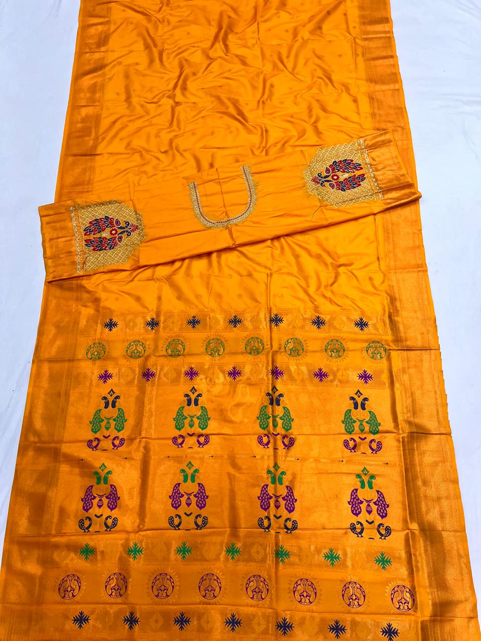 Kalanjali paithani with Work blouse