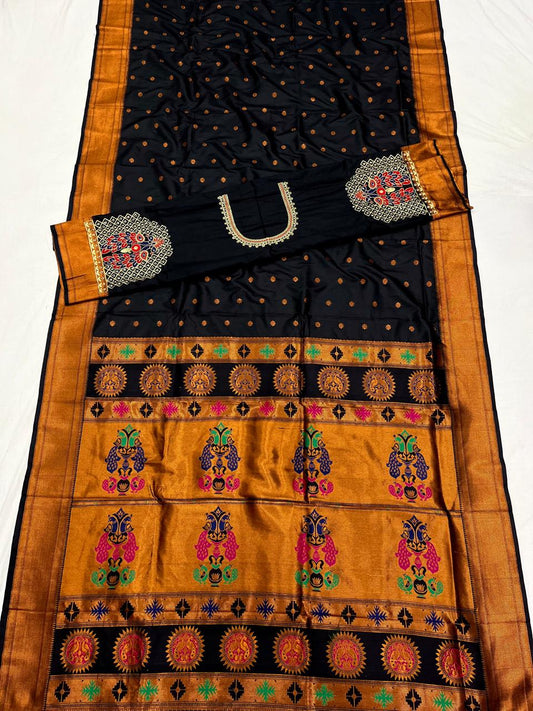 Kalanjali paithani with Work blouse