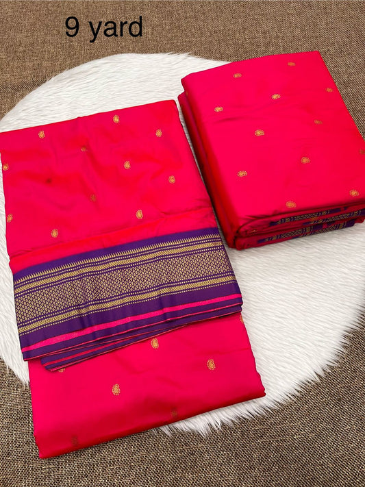 9 yard double pallu saree