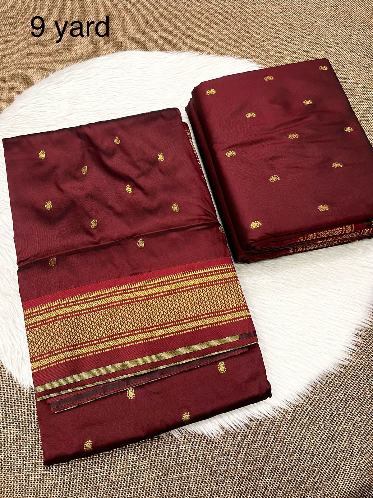 9 yard double pallu saree