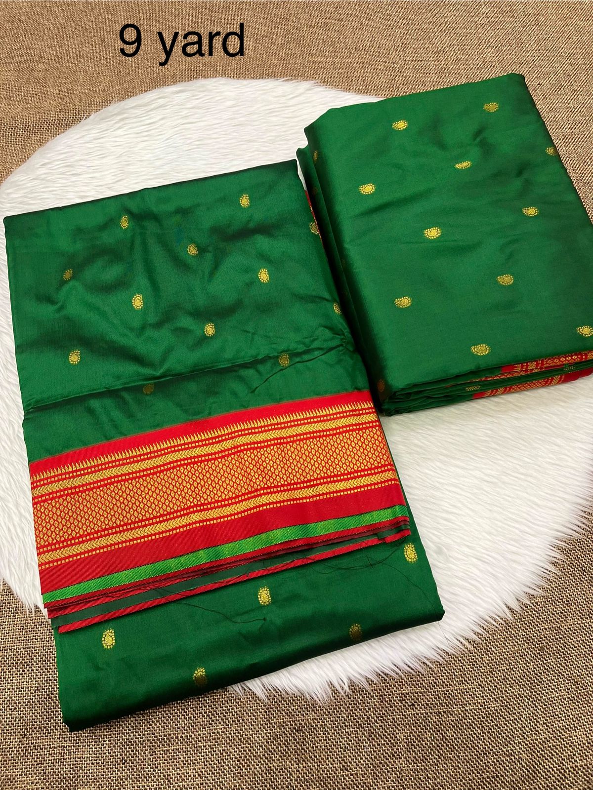 9 yard double pallu saree
