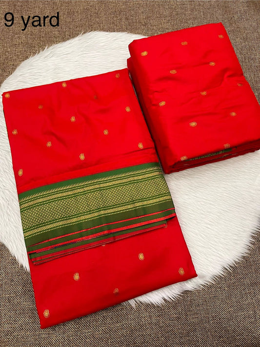 9 yard double pallu saree