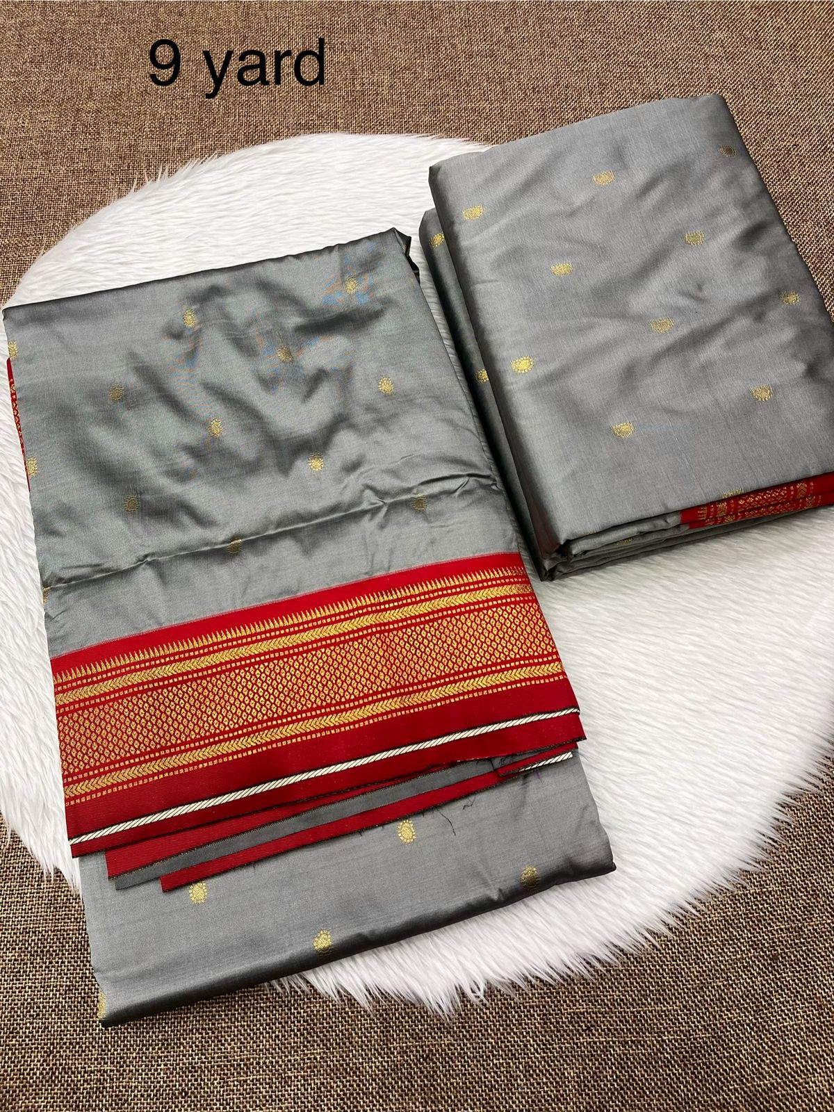 9 yard double pallu saree