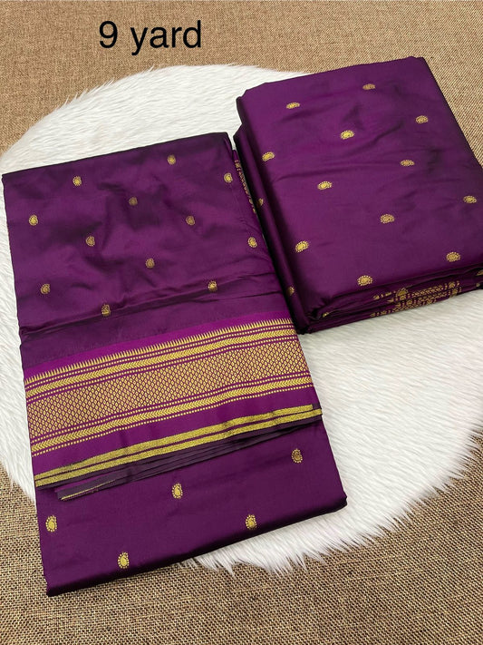 9 yard double pallu saree