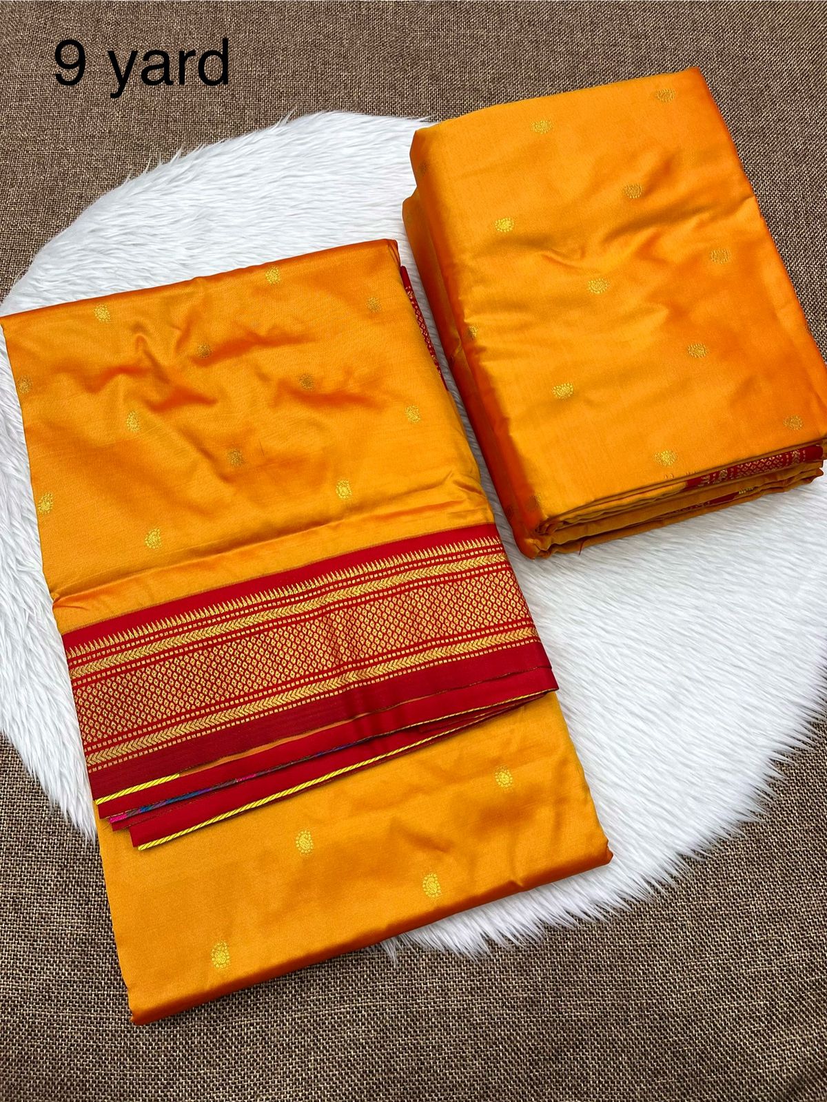 9 yard double pallu saree