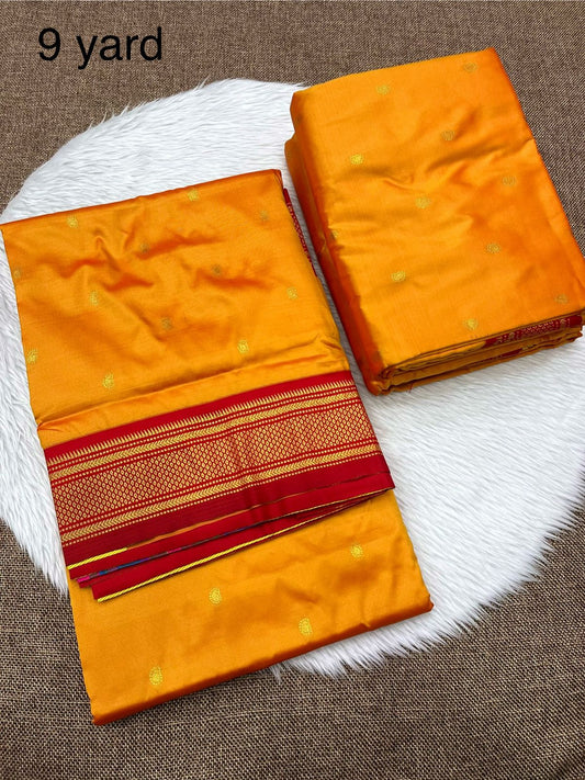 9 yard double pallu saree