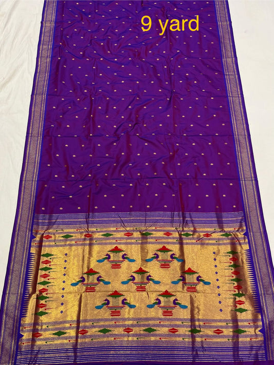 9 yard double pallu saree