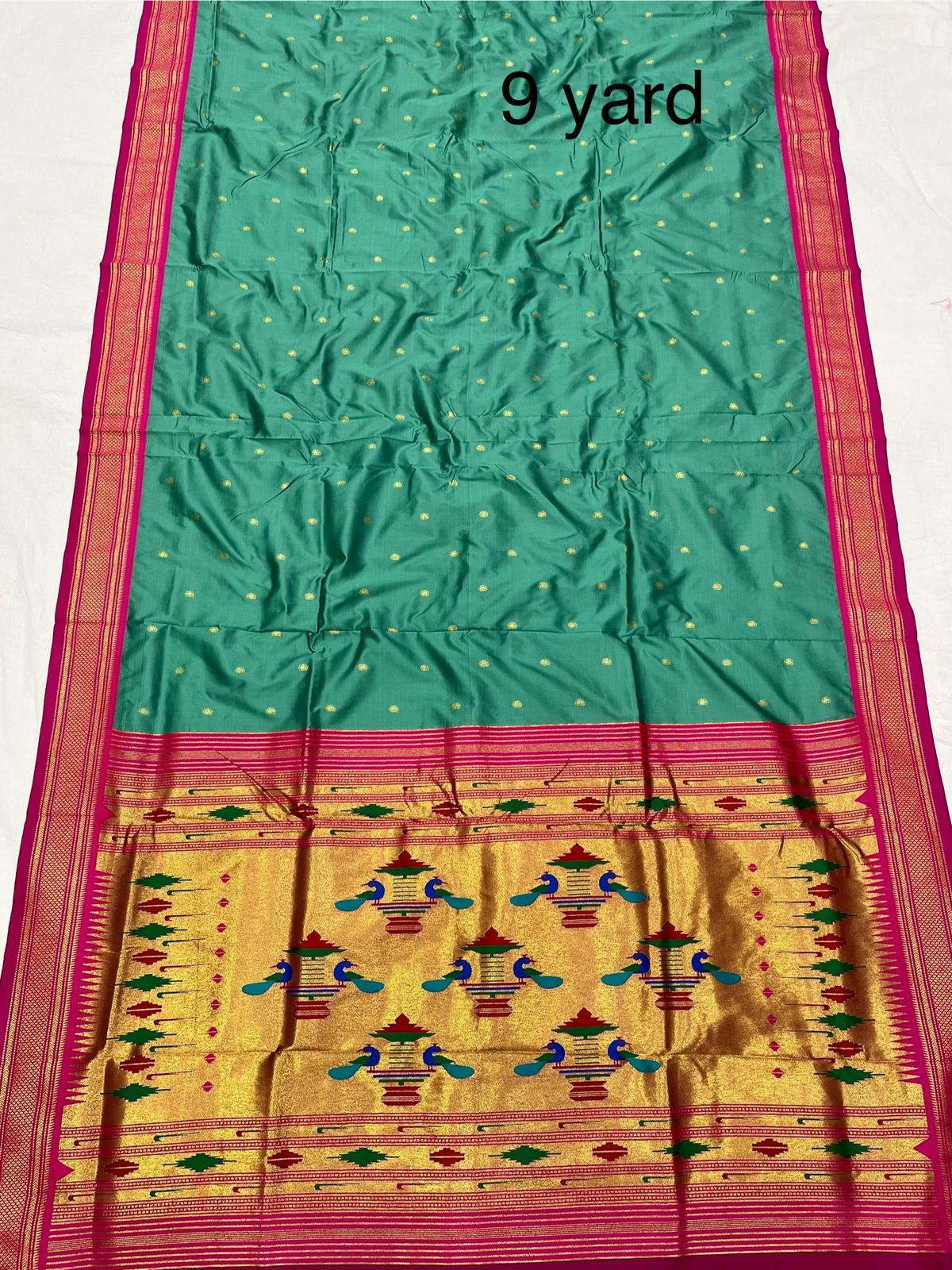 9 yard double pallu saree