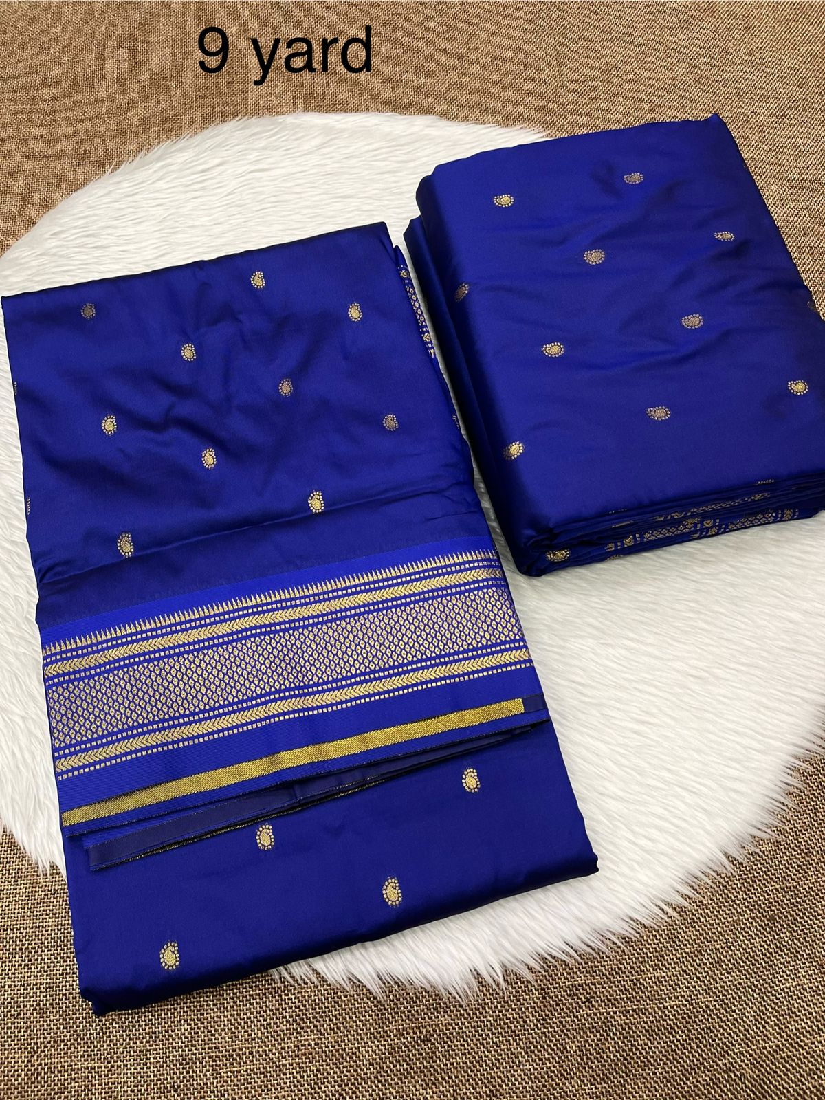 9 yard double pallu saree