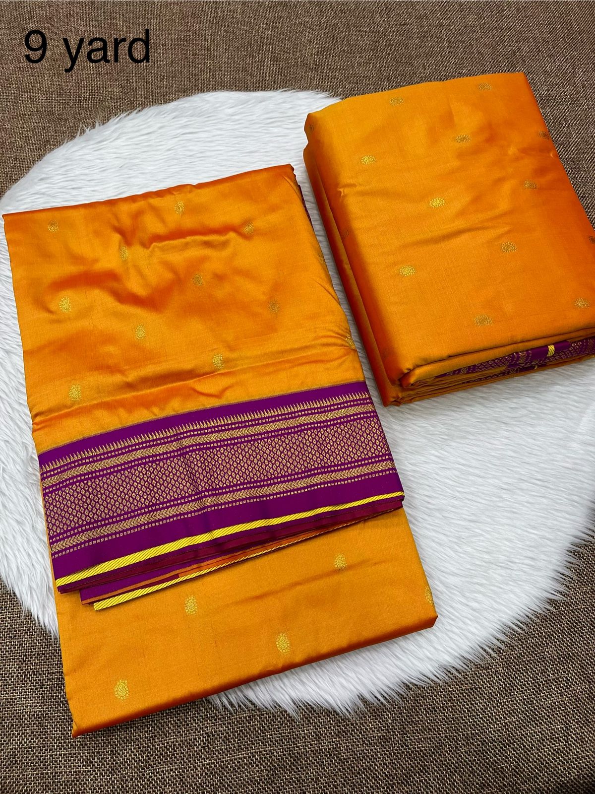 9 yard double pallu saree