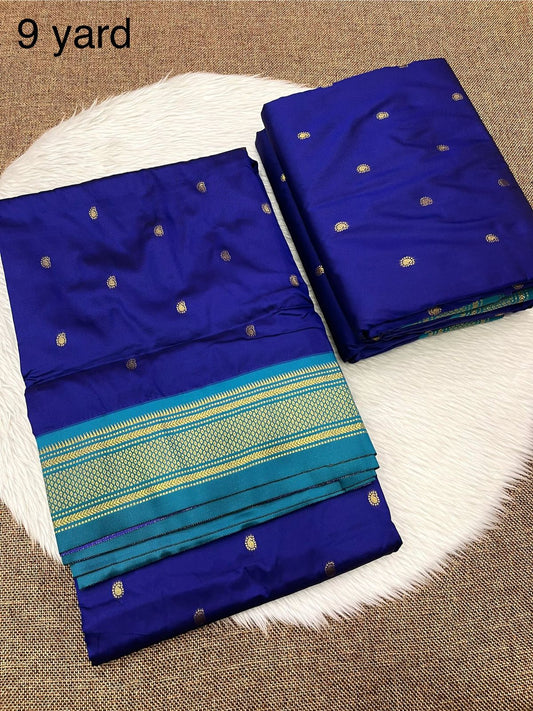 9 yard double pallu saree