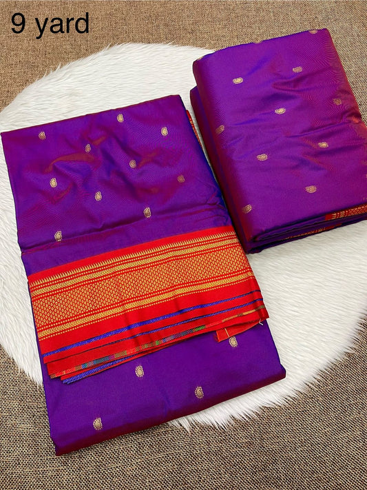 9 yard double pallu saree