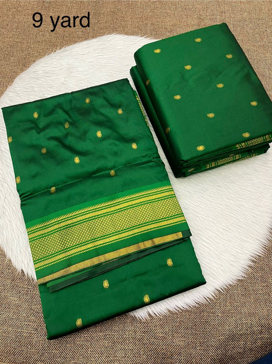 9 yard double pallu saree