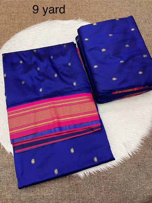 9 yard double pallu saree