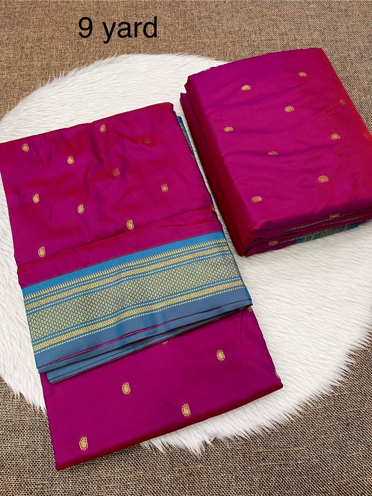 9 yard double pallu saree