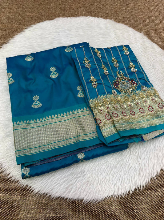 Zumka Design Work Saree
