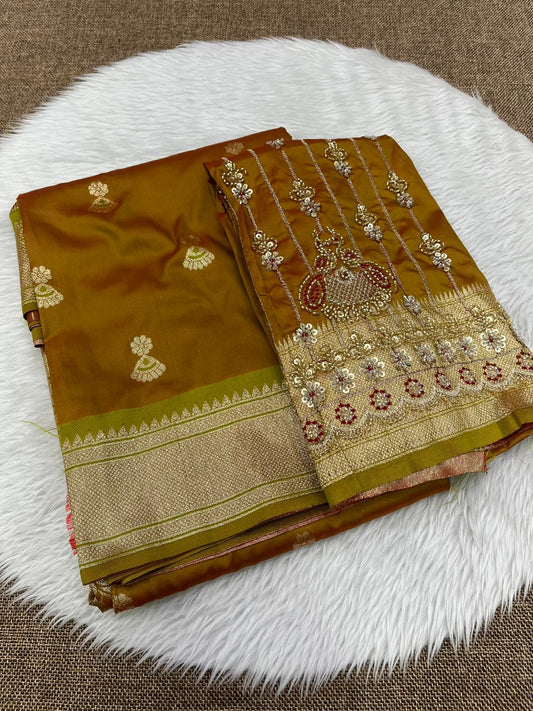 Zumka Design Work Saree