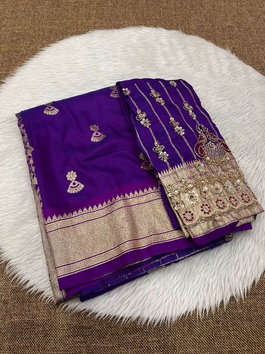Zumka Design Work Saree