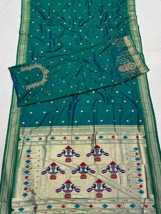 Double Pallu Saree Work Blouse