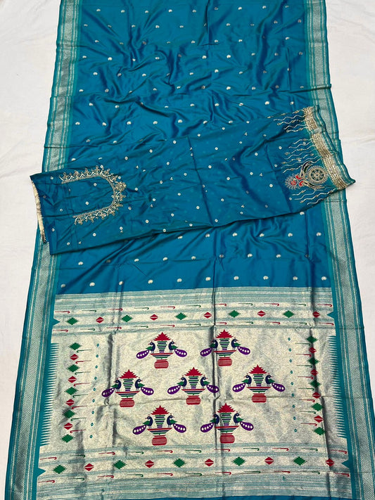 Double Pallu Saree Work Blouse