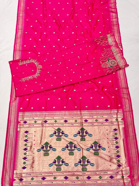 Double Pallu Saree Work Blouse