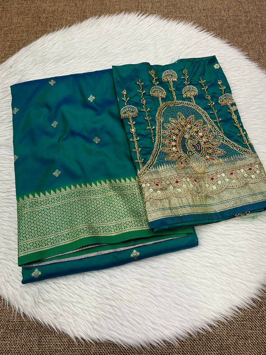 Kalanjali paithani work blouse 1450/-