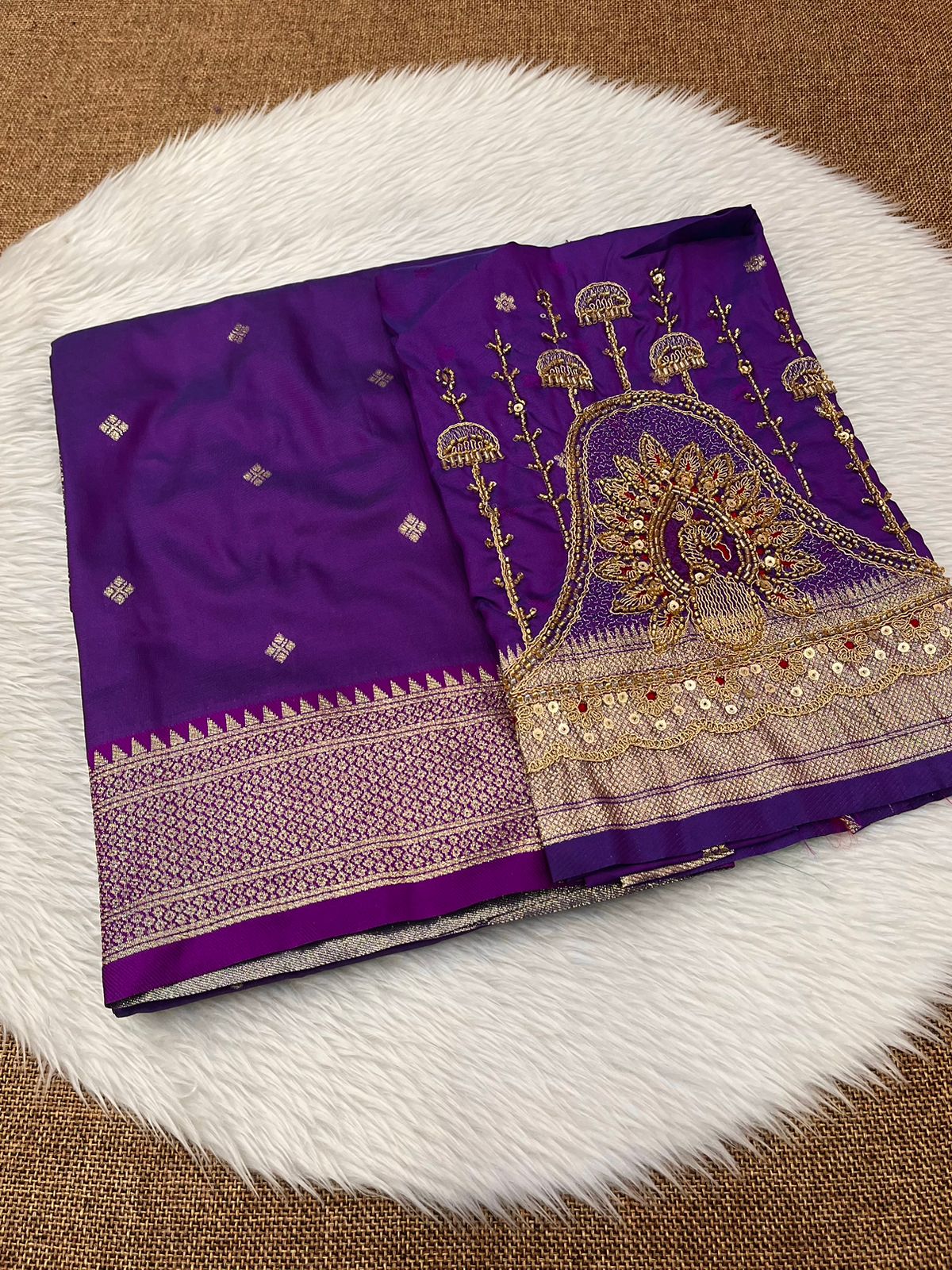 Kalanjali paithani work blouse 1450/-