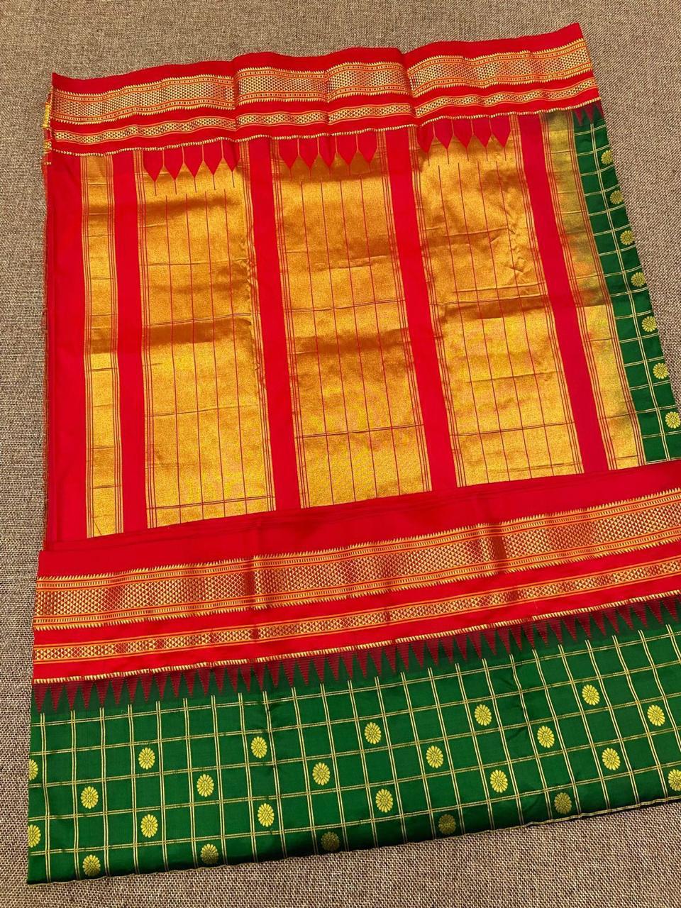 Pure Irkal Checks Saree