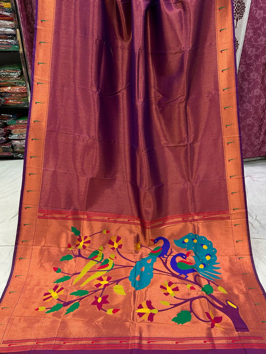 Lining Muniya Paithani Saree