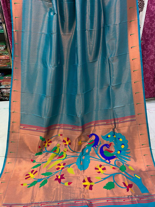 Lining Muniya Paithani Saree